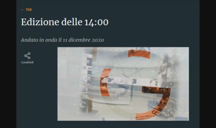 Intervista TGR del 10/12/2020